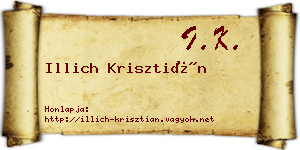 Illich Krisztián névjegykártya